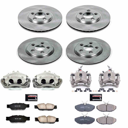 PowerStop Power Stop 2005 Jaguar S-Type Autospecialty Kit w/ Calipers - Front and Rear KCOE5506