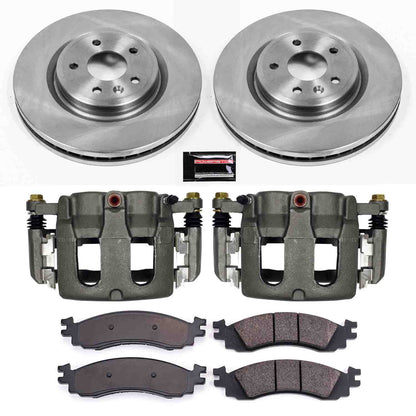 PowerStop Power Stop 2010 Ford Taurus Front Autospecialty Brake Kit w/Calipers KCOE5507