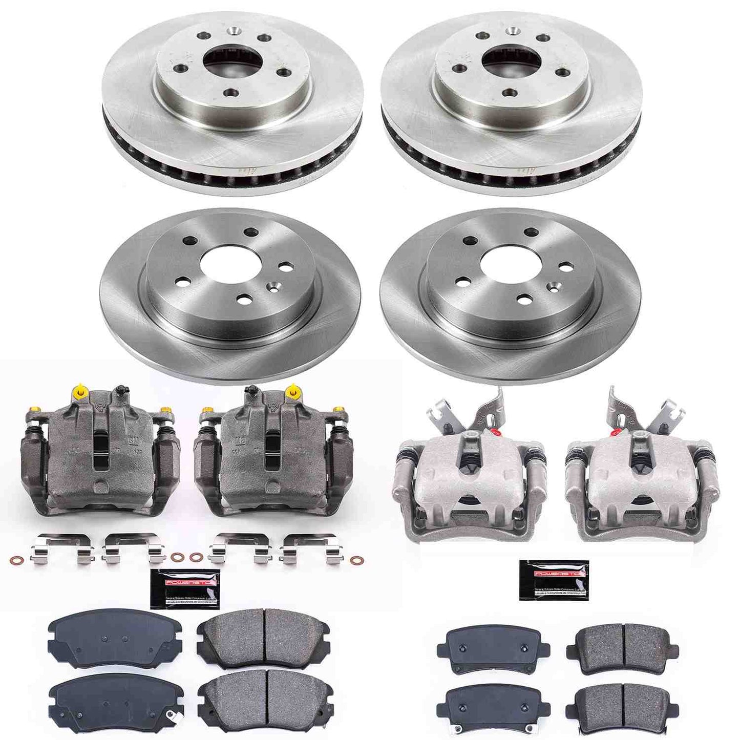 PowerStop Power Stop 12-16 Buick LaCrosse Autospecialty Kit w/ Calipers - Front and Rear KCOE5523