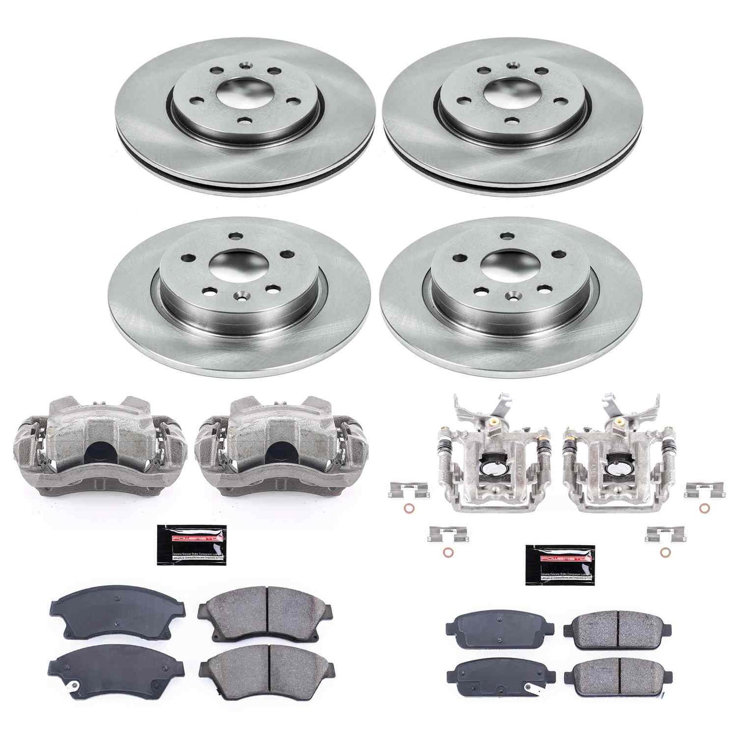 PowerStop Power Stop 13-16 Chevrolet Sonic Autospecialty Kit w/ Calipers - Front and Rear KCOE5551A
