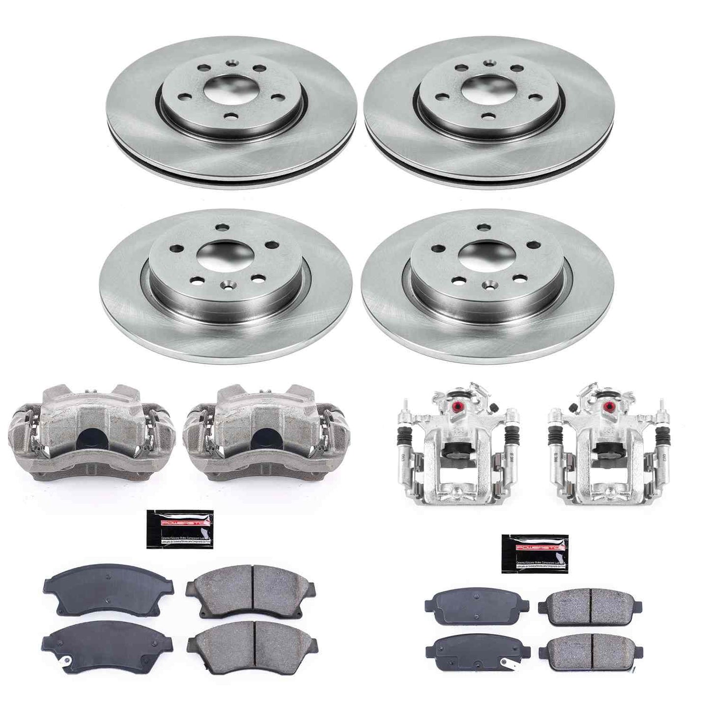 PowerStop Power Stop 11-15 Chevrolet Cruze Autospecialty Kit w/ Calipers - Front and Rear KCOE5551