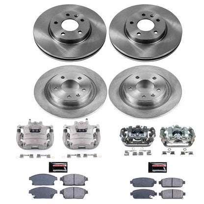 PowerStop Power Stop 11-15 Chevrolet Volt Front & Rear Autospecialty Brake Kit w/Calipers KCOE5555A