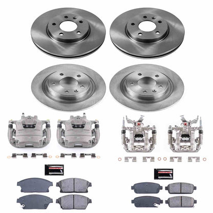 PowerStop Power Stop 12-17 Buick Verano Autospecialty Kit w/ Calipers - Front and Rear KCOE5555B