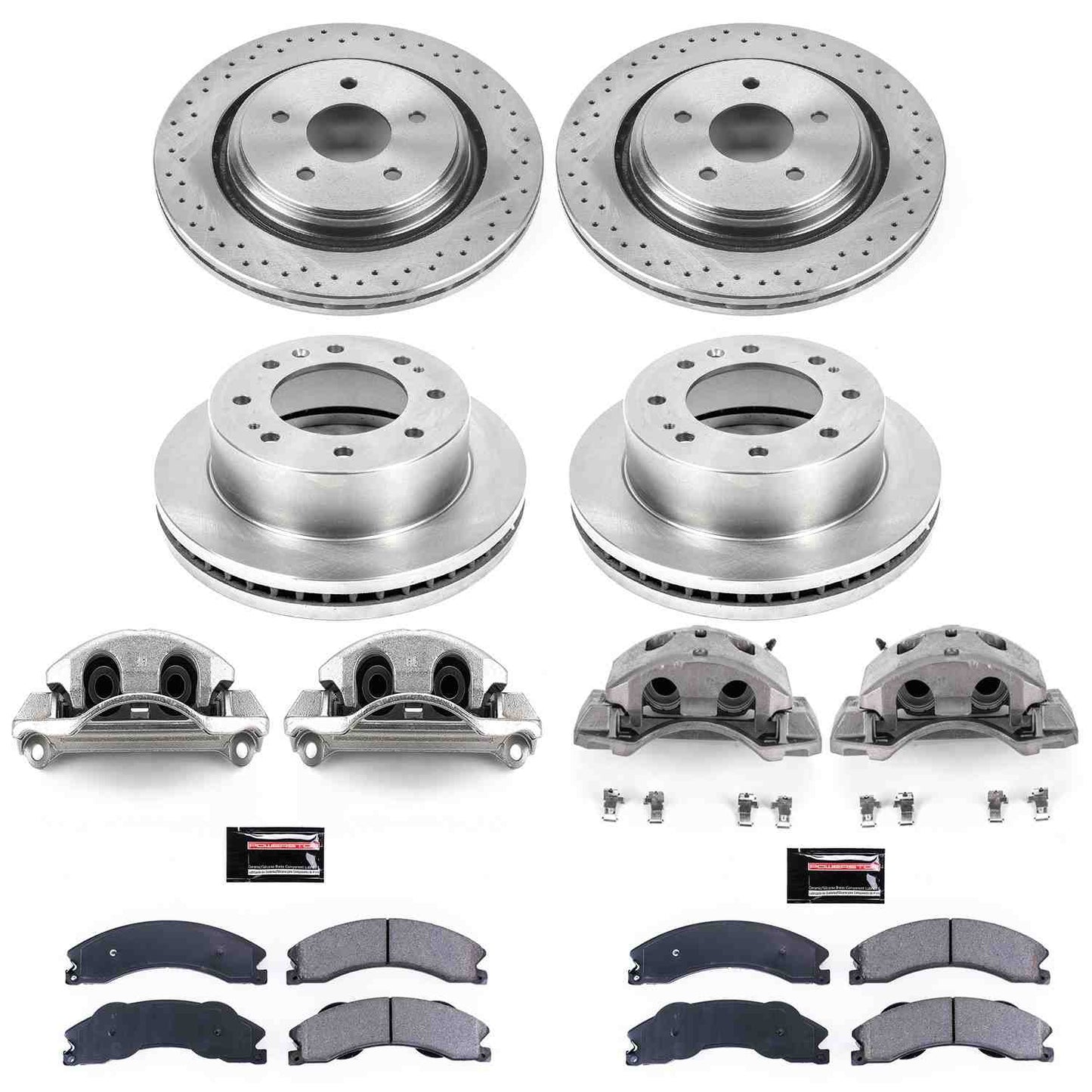 PowerStop Power Stop 2011 Chevrolet Silverado 2500 HD Autospecialty Kit w/ Calipers - Front and Rear KCOE5561