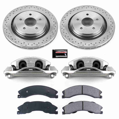 PowerStop Power Stop 11-14 Chevrolet Silverado 2500 HD Rear Autospecialty Brake Kit w/Calipers KCOE5563