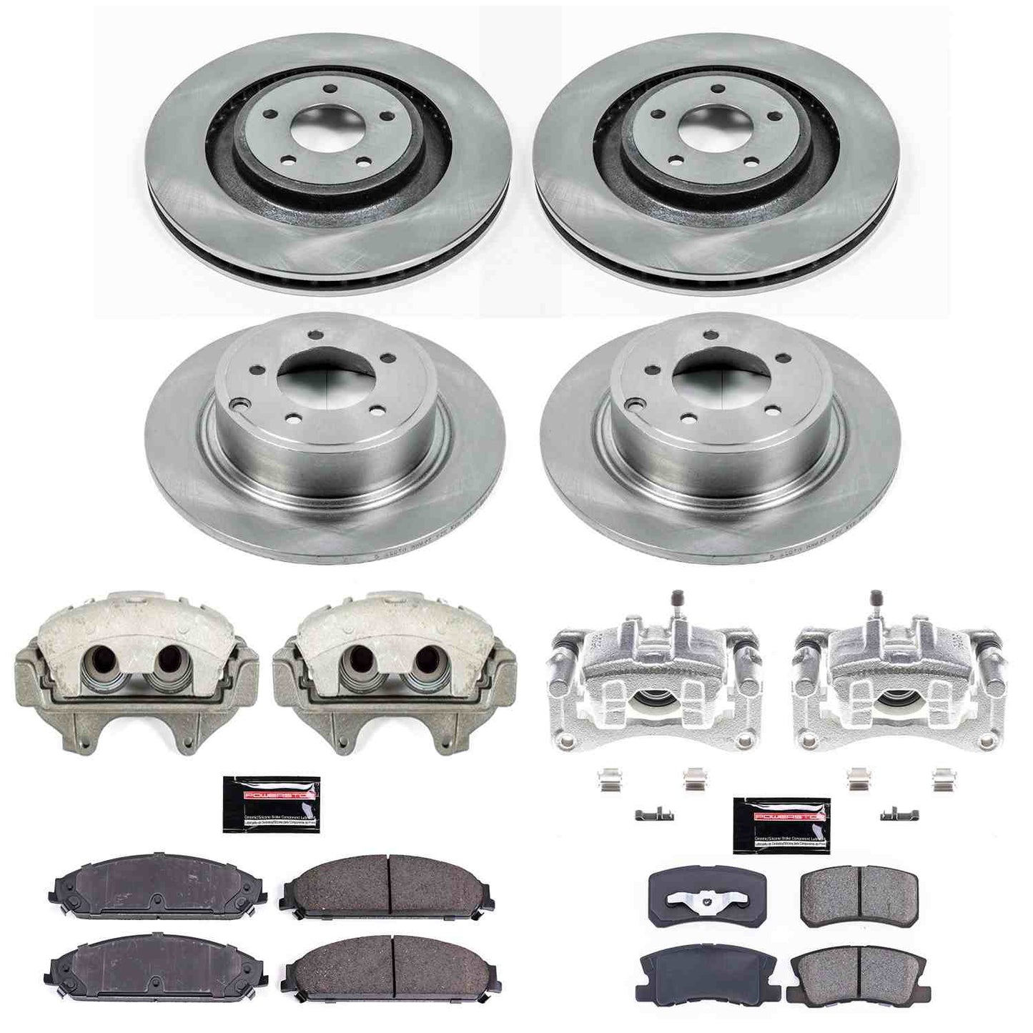 PowerStop Power Stop 13-14 Chrysler 200 Autospecialty Kit w/ Calipers - Front and Rear KCOE5566