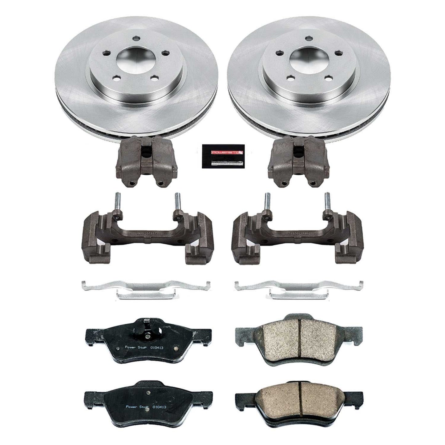 PowerStop Power Stop 10-12 Ford Escape Front Autospecialty Brake Kit w/Calipers KCOE5572