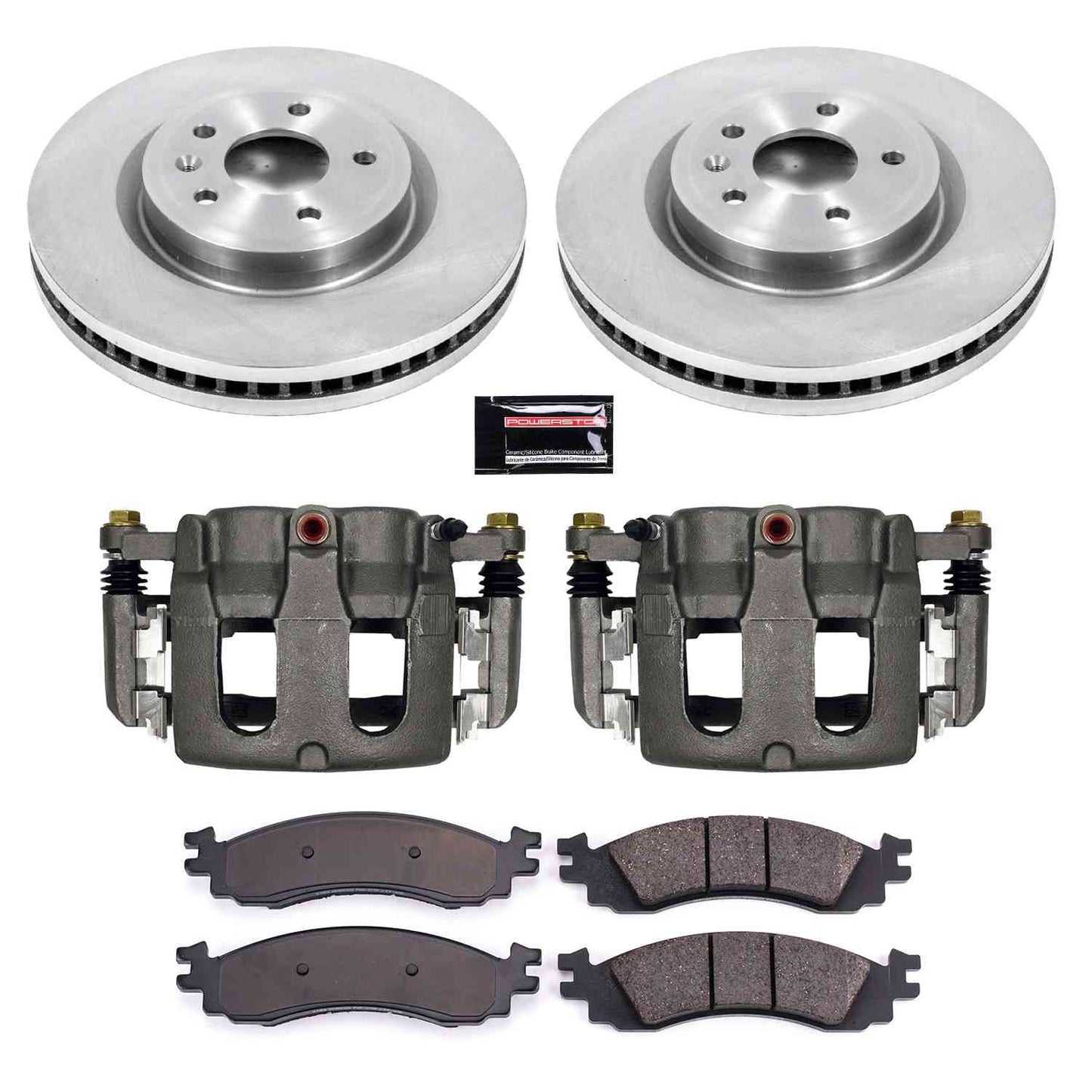 PowerStop Power Stop 11-12 Ford Taurus Front Autospecialty Brake Kit w/Calipers KCOE5581