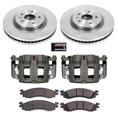 PowerStop Power Stop 11-12 Ford Taurus Front Autospecialty Brake Kit w/Calipers KCOE5581