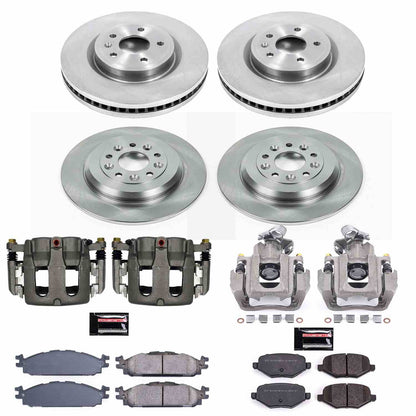 PowerStop Power Stop 11-12 Lincoln MKS Autospecialty Kit w/ Calipers - Front and Rear KCOE5584A