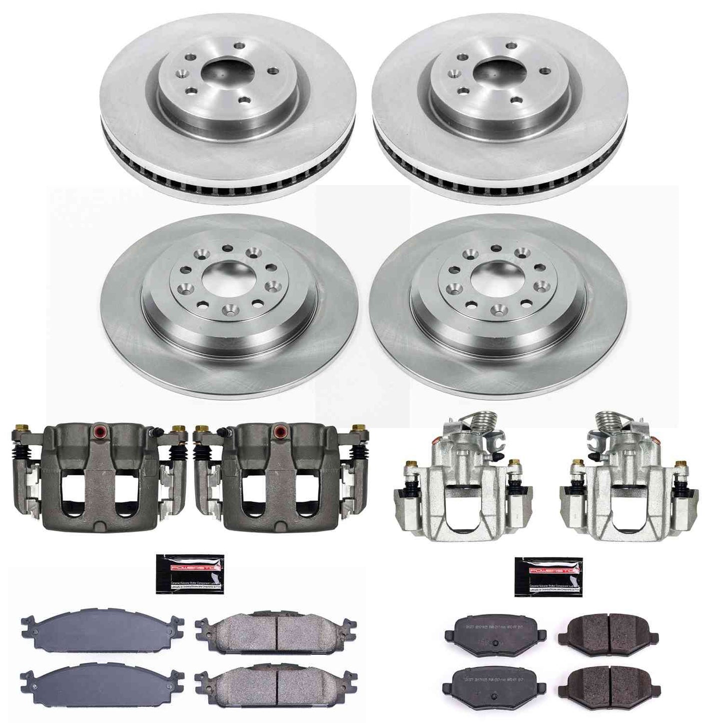 PowerStop Power Stop 11-19 Ford Explorer Autospecialty Kit w/ Calipers - Front and Rear KCOE5584