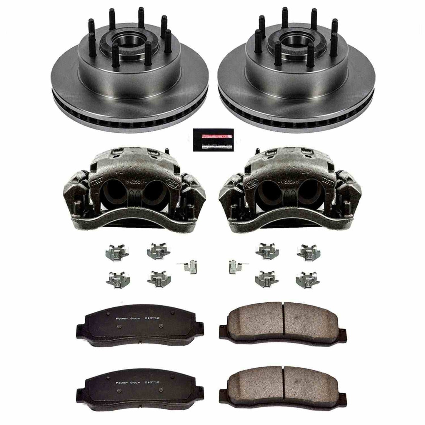 PowerStop Power Stop 07-08 Ford F-250 Super Duty Front Autospecialty Brake Kit w/Calipers KCOE5585