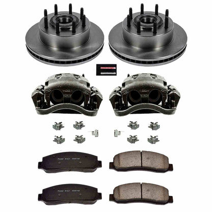 PowerStop Power Stop 07-08 Ford F-250 Super Duty Front Autospecialty Brake Kit w/Calipers KCOE5585
