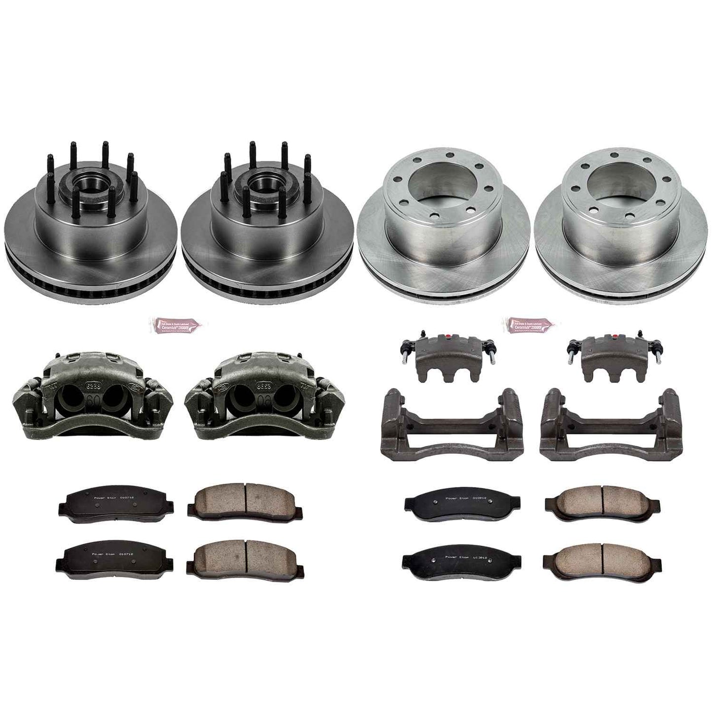 PowerStop Power Stop 07-08 Ford F-250 Super Duty Autospecialty Kit w/ Calipers - Front and Rear KCOE5586