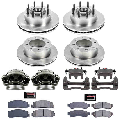 PowerStop Power Stop 09-10 Ford F-250 Super Duty Autospecialty Kit w/ Calipers - Front and Rear KCOE5589
