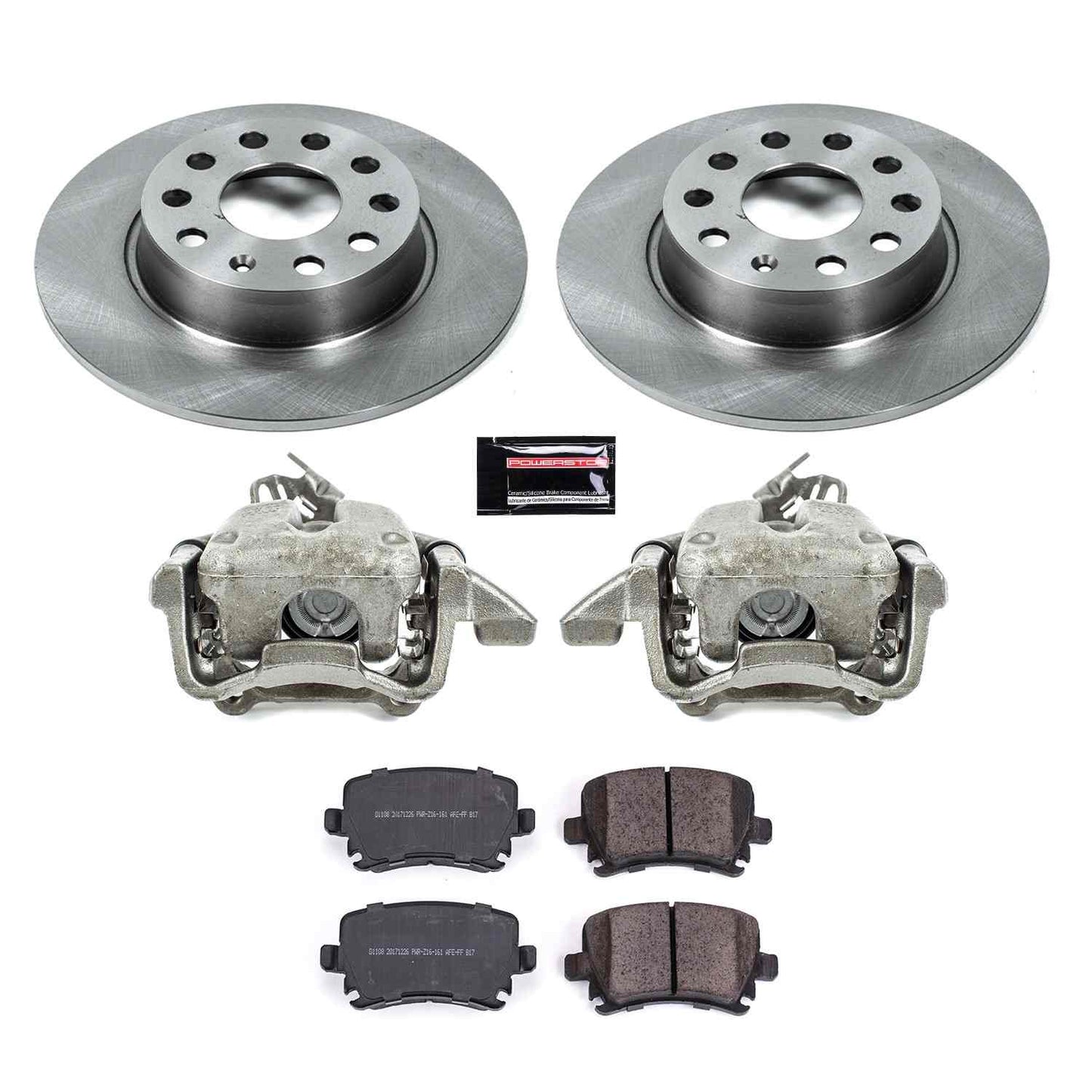PowerStop Power Stop 2013 Audi A3 Quattro Rear Autospecialty Brake Kit w/Calipers KCOE5666