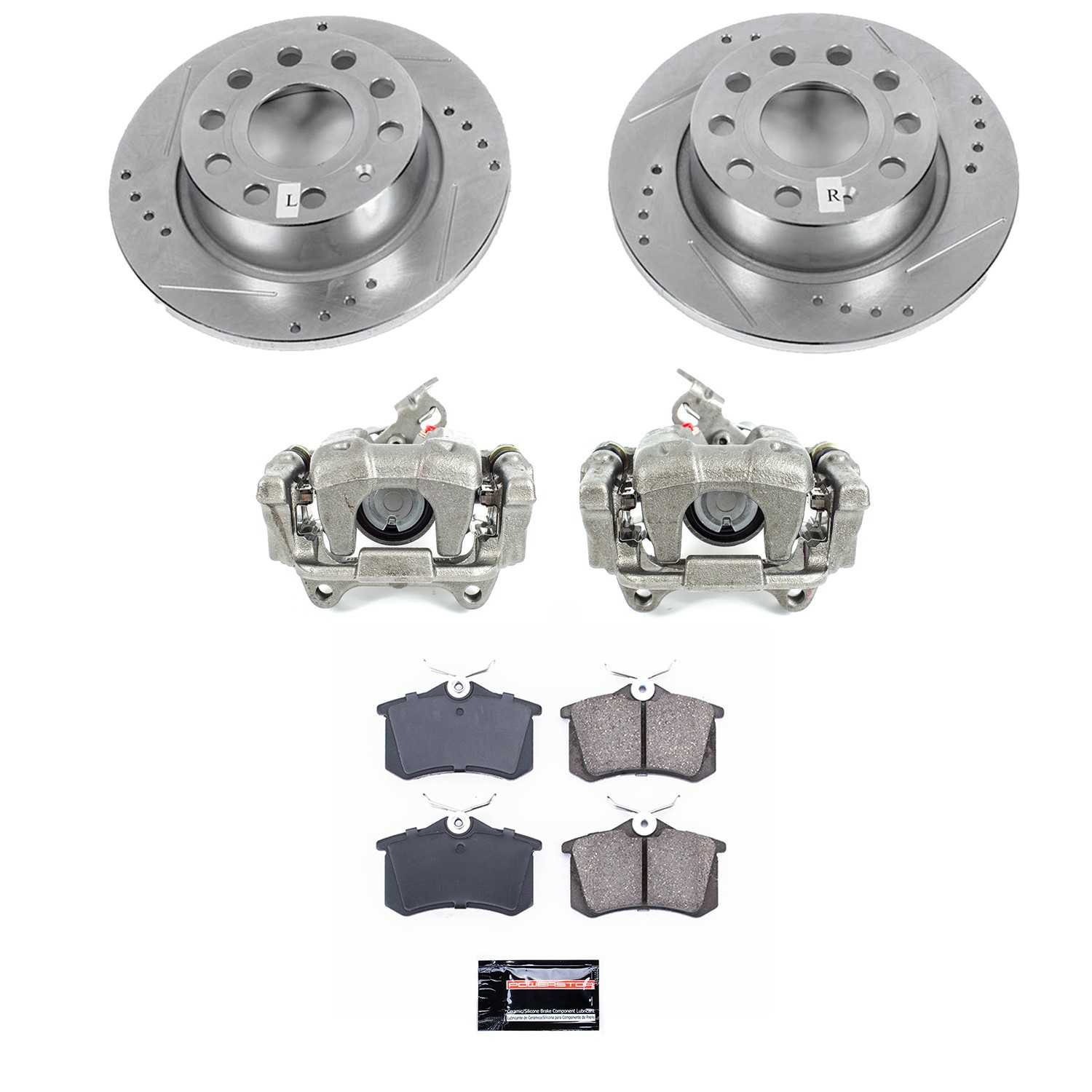 Power Stop 2019 Volkswagen Beetle Rear Autospecialty Brake Kit w/Calipers KCOE5671A