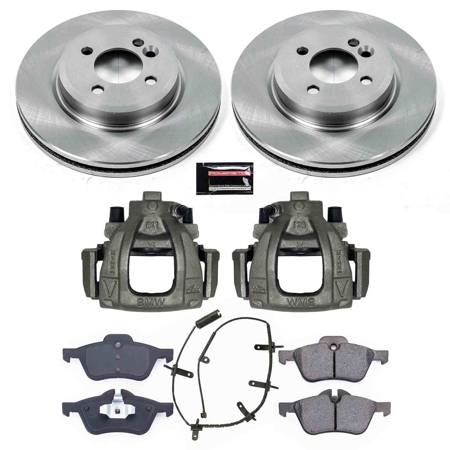 PowerStop Power Stop 02-06 Mini Cooper Front Autospecialty Brake Kit w/Calipers KCOE5724