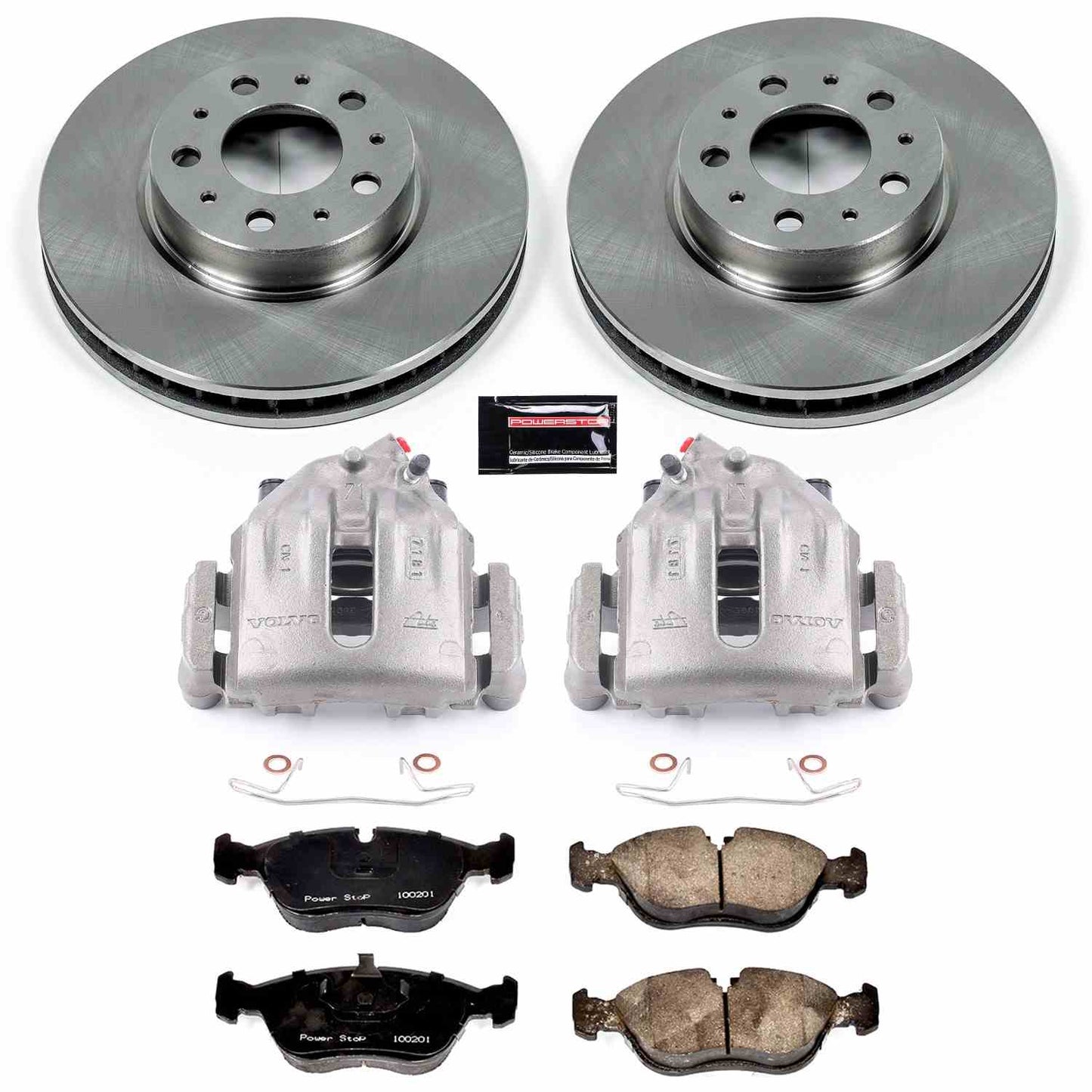 PowerStop Power Stop 94-97 Volvo 850 Front Autospecialty Brake Kit w/Calipers KCOE572