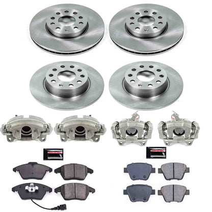 PowerStop Power Stop 2012 Volkswagen Beetle Autospecialty Kit w/ Calipers - Front and Rear KCOE5747