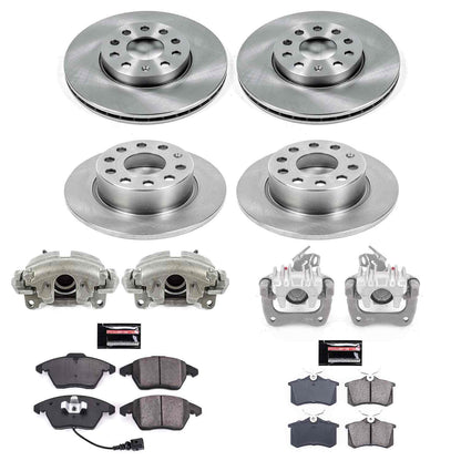 PowerStop Power Stop 10-12 Audi A3 Autospecialty Kit w/ Calipers - Front and Rear KCOE5749