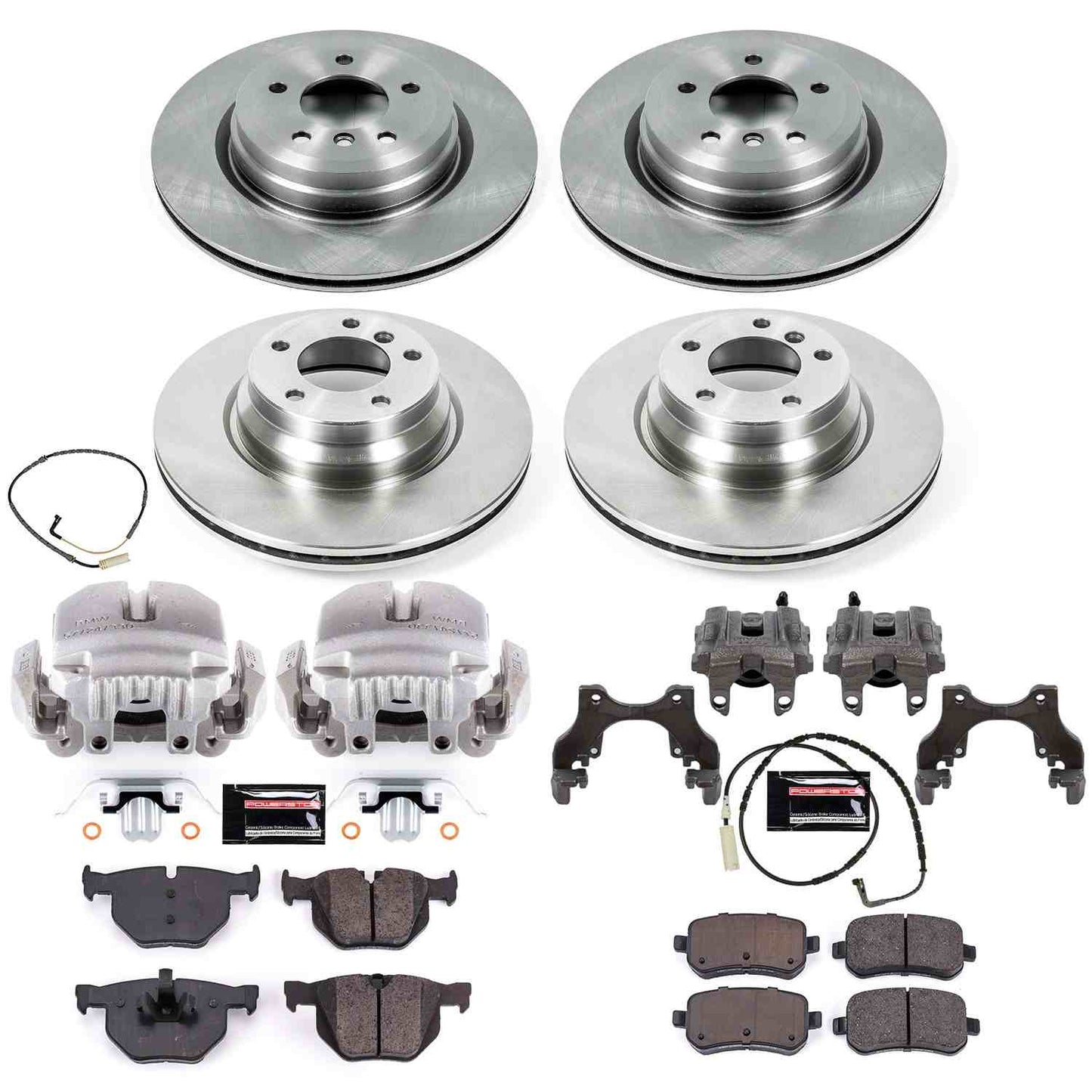 PowerStop Power Stop 2006 BMW 330xi Autospecialty Kit w/ Calipers - Front and Rear KCOE5768