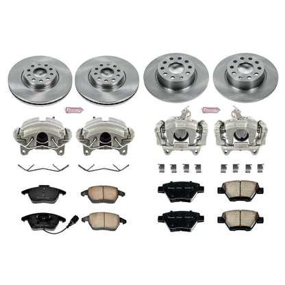 PowerStop Power Stop 10-12 Audi A3 Autospecialty Kit w/ Calipers - Front and Rear KCOE5801