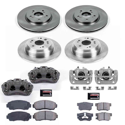 PowerStop Power Stop 10-11 Honda Accord Crosstour Autospecialty Kit w/ Calipers - Front and Rear KCOE5815