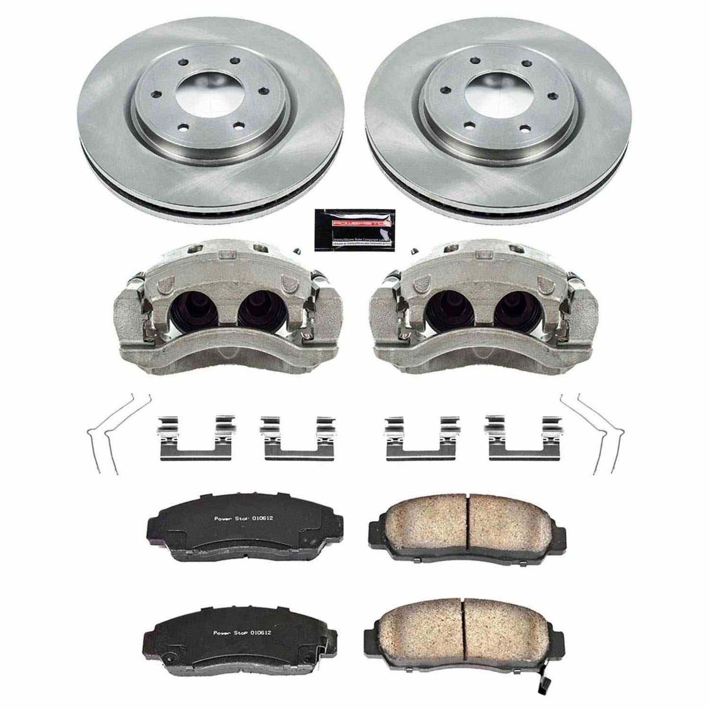 PowerStop Power Stop 12-15 Nissan Armada Front Autospecialty Brake Kit w/Calipers KCOE5821