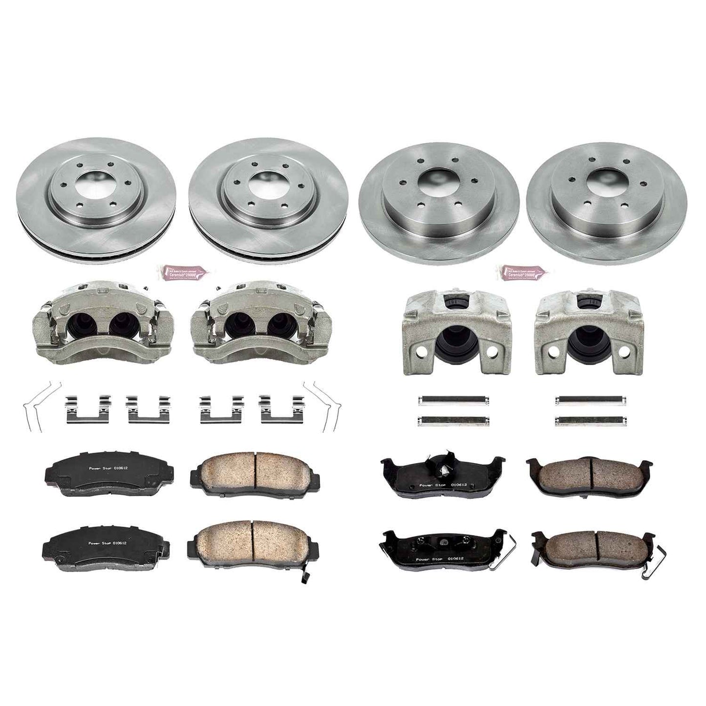 PowerStop Power Stop 12-15 Nissan Armada Autospecialty Kit w/ Calipers - Front and Rear KCOE5822