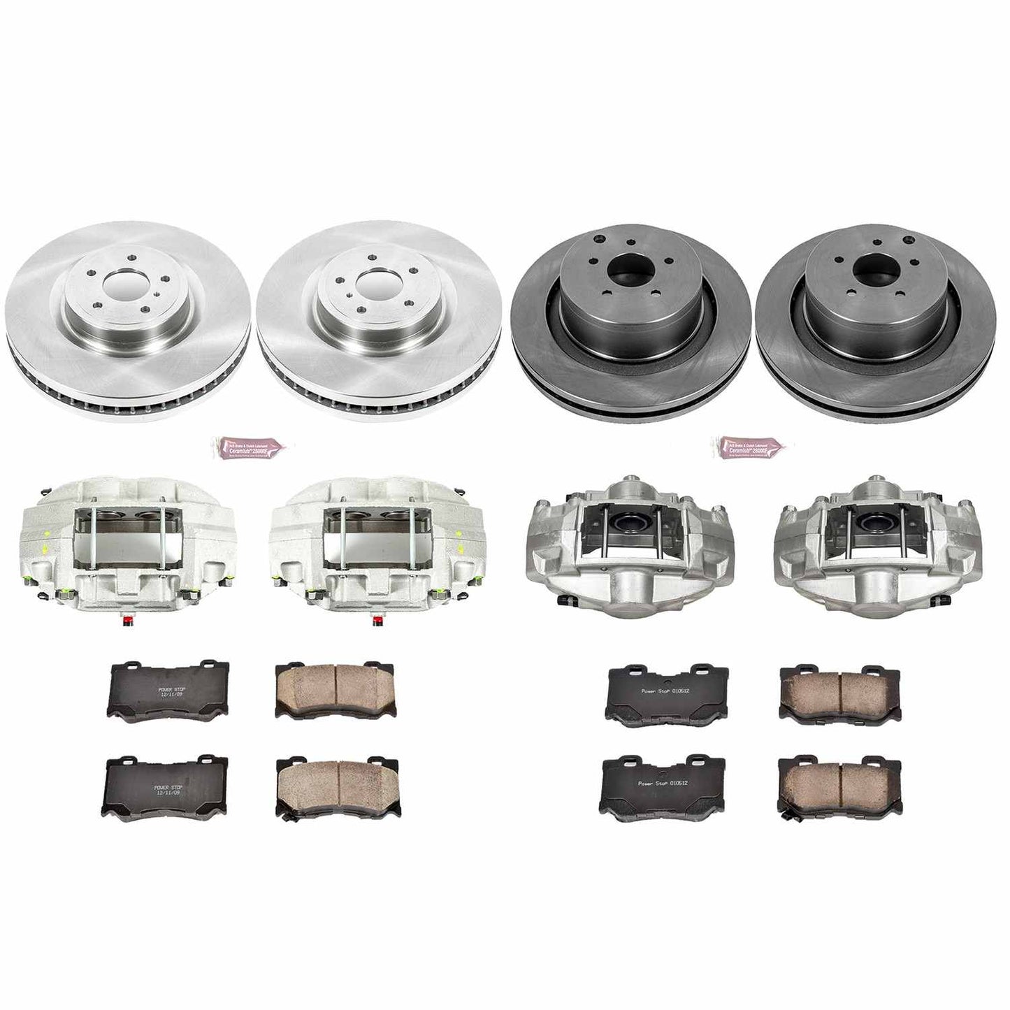 PowerStop Power Stop 09-13 Infiniti FX50 Autospecialty Kit w/ Calipers - Front and Rear KCOE5823