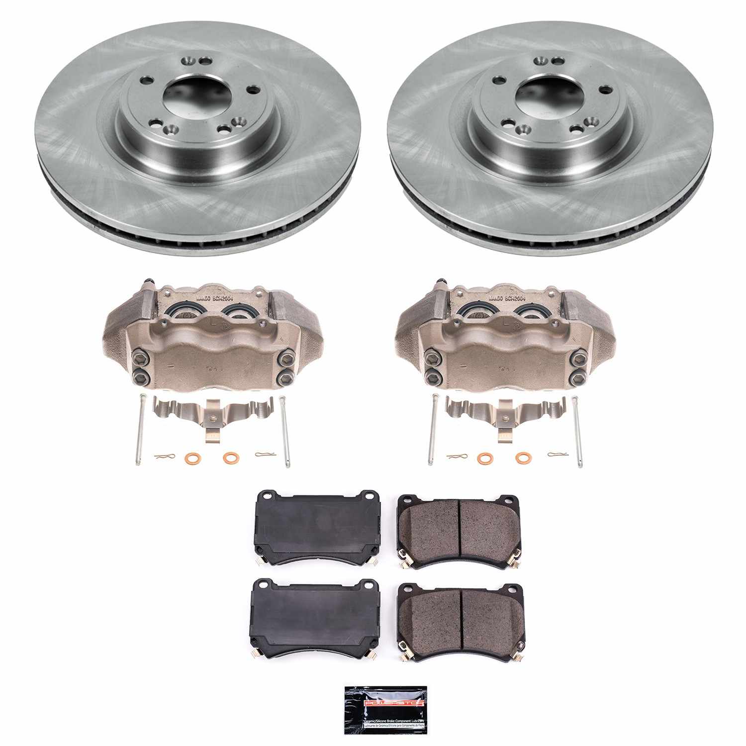 Power Stop 09-14 Hyundai Genesis Front Autospecialty Brake Kit w/Calipers KCOE5843
