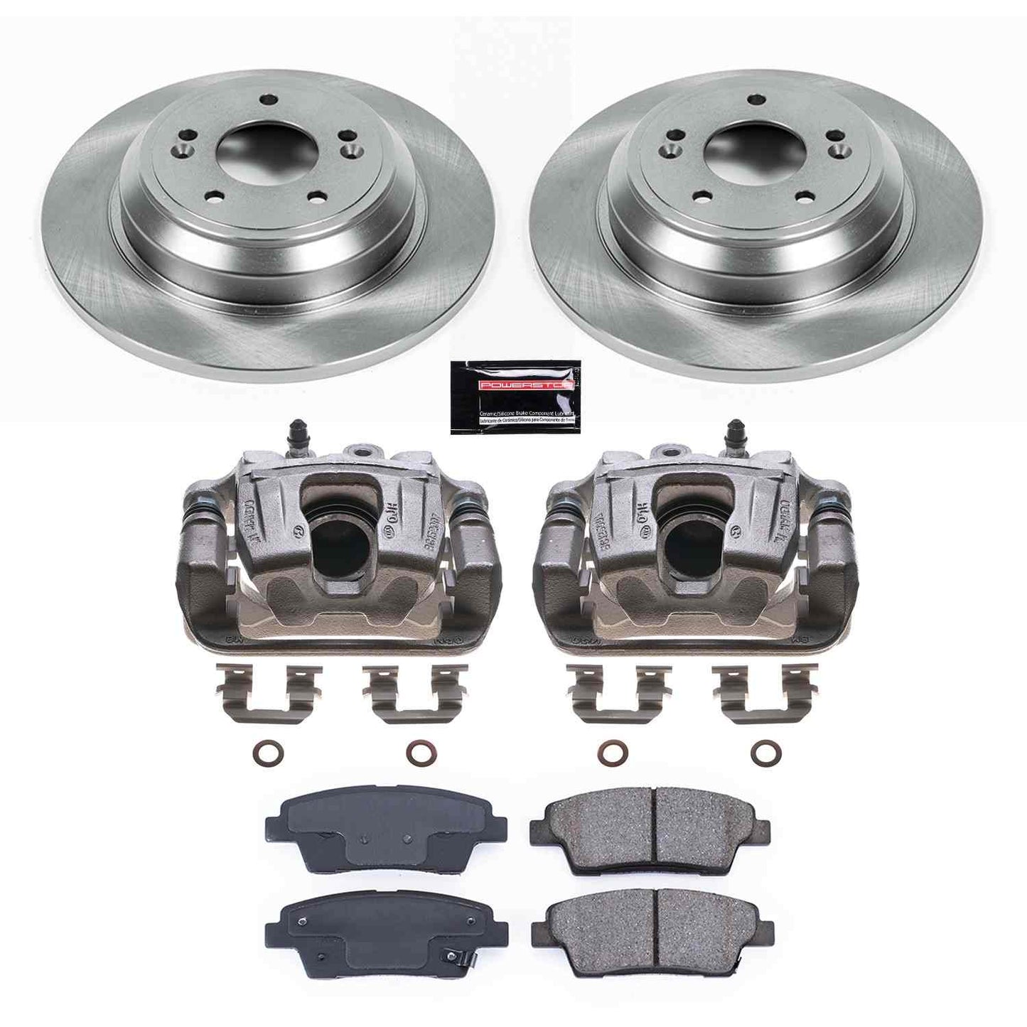 PowerStop Power Stop 17-18 Genesis G80 Rear Autospecialty Brake Kit w/Calipers KCOE5848
