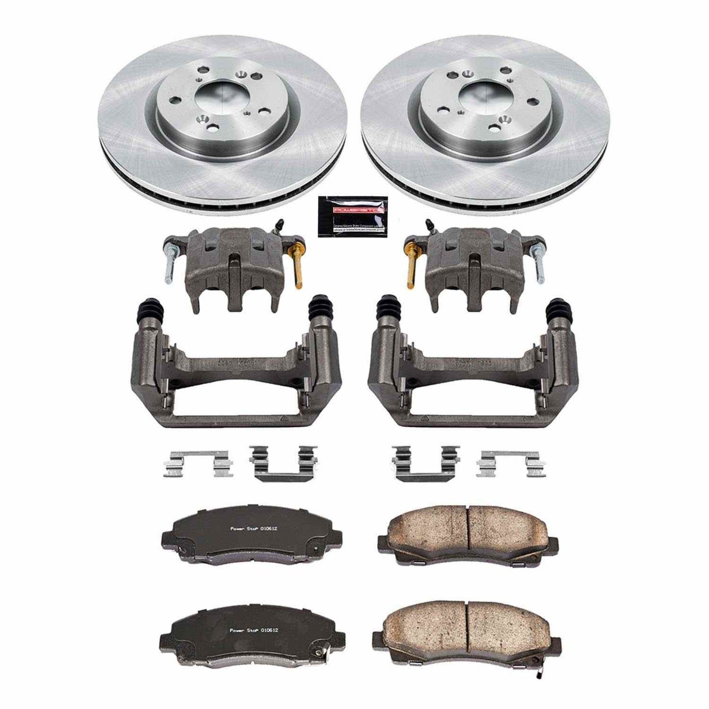 PowerStop Power Stop 09-14 Acura TL Front Autospecialty Brake Kit w/Calipers KCOE5855
