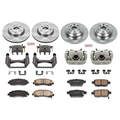 PowerStop Power Stop 09-14 Acura TL Autospecialty Kit w/ Calipers - Front and Rear KCOE5856