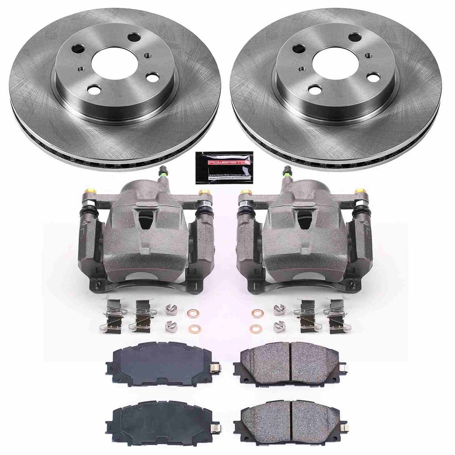 PowerStop Power Stop 2013 Scion iQ Front Autospecialty Brake Kit w/Calipers KCOE5863
