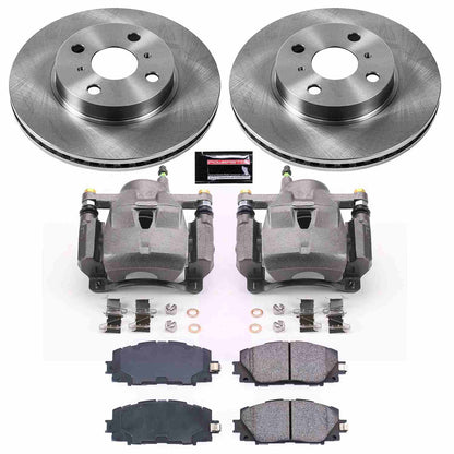 PowerStop Power Stop 2013 Scion iQ Front Autospecialty Brake Kit w/Calipers KCOE5863