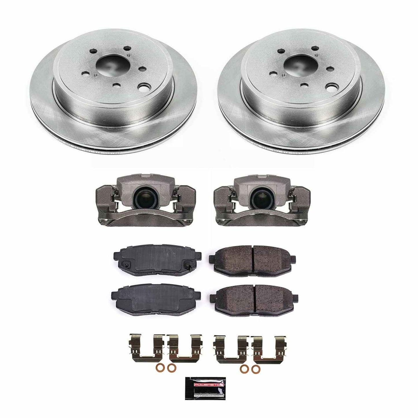 PowerStop Power Stop 10-14 Subaru Outback Rear Autospecialty Kit w/Cals KCOE5883A