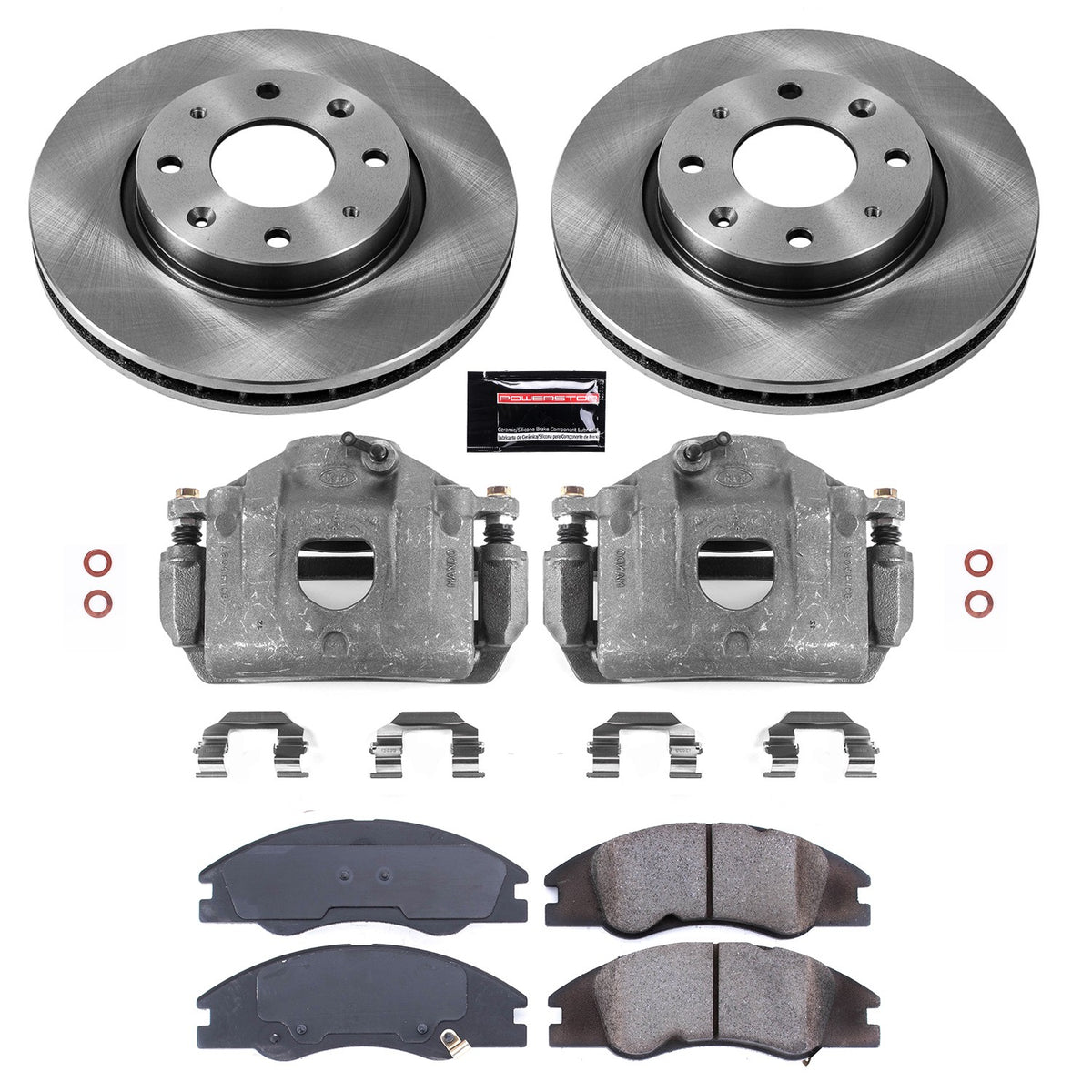 PowerStop Power Stop 04-09 Kia Spectra Front Autospecialty Brake Kit w/Calipers KCOE5903