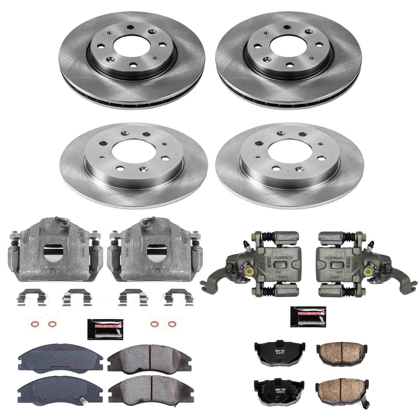 PowerStop Power Stop 04-09 Kia Spectra Autospecialty Kit w/ Calipers - Front and Rear KCOE5904