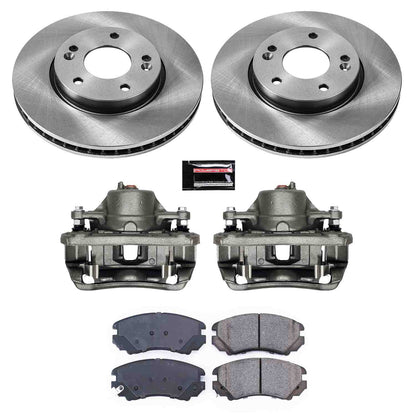 PowerStop Power Stop 10-11 Kia Soul Front Autospecialty Brake Kit w/Calipers KCOE5913