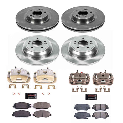 PowerStop Power Stop 2009 Hyundai Genesis Front & Rear Autospecialty Brake Kit w/Calipers KCOE5922