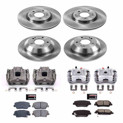 PowerStop Power Stop 10-12 Hyundai Santa Fe Autospecialty Kit w/ Calipers - Front and Rear KCOE5927