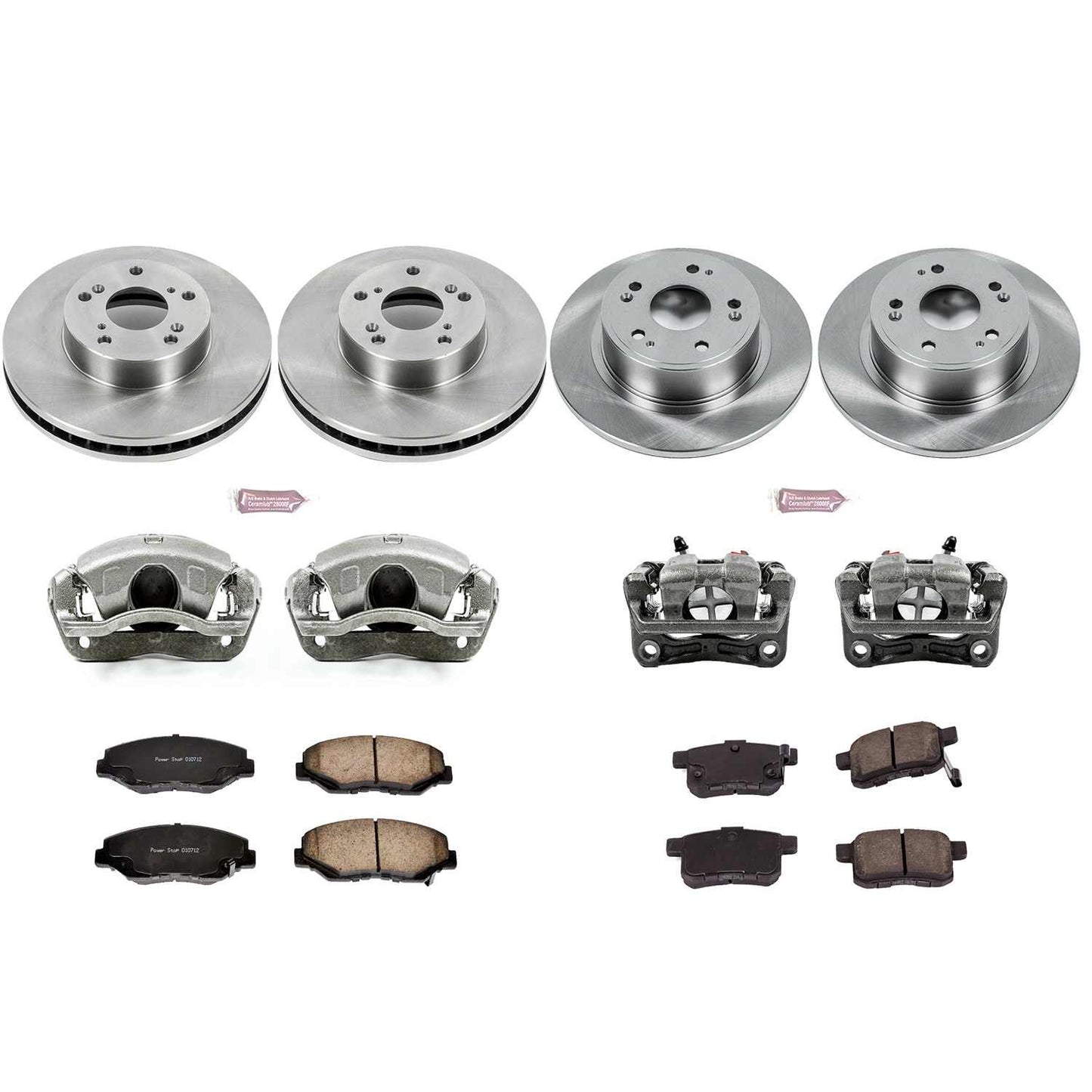 PowerStop Power Stop 11-12 Honda Accord Autospecialty Kit w/ Calipers - Front and Rear KCOE5934