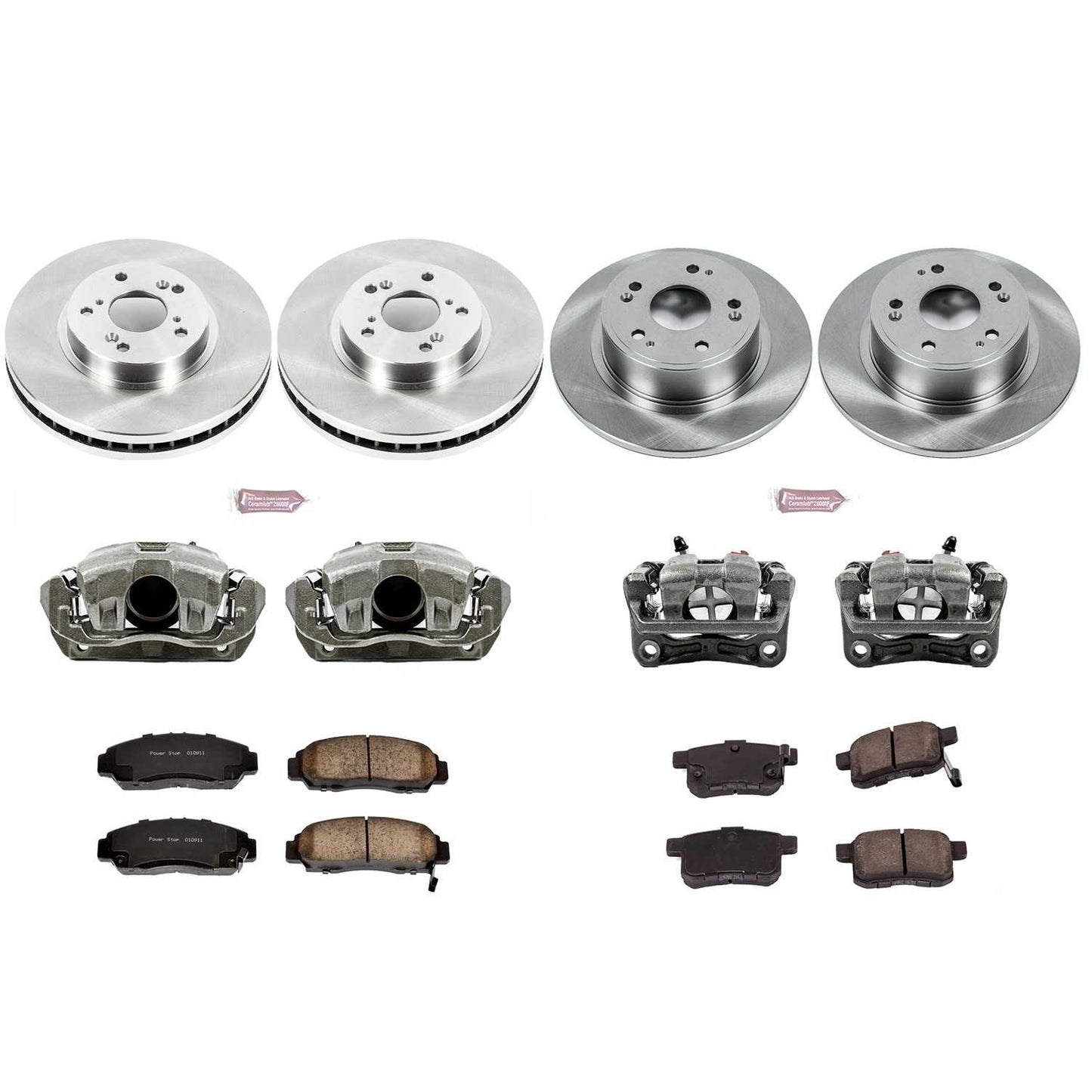 PowerStop Power Stop 2011 Honda Accord Autospecialty Kit w/ Calipers - Front and Rear KCOE5935