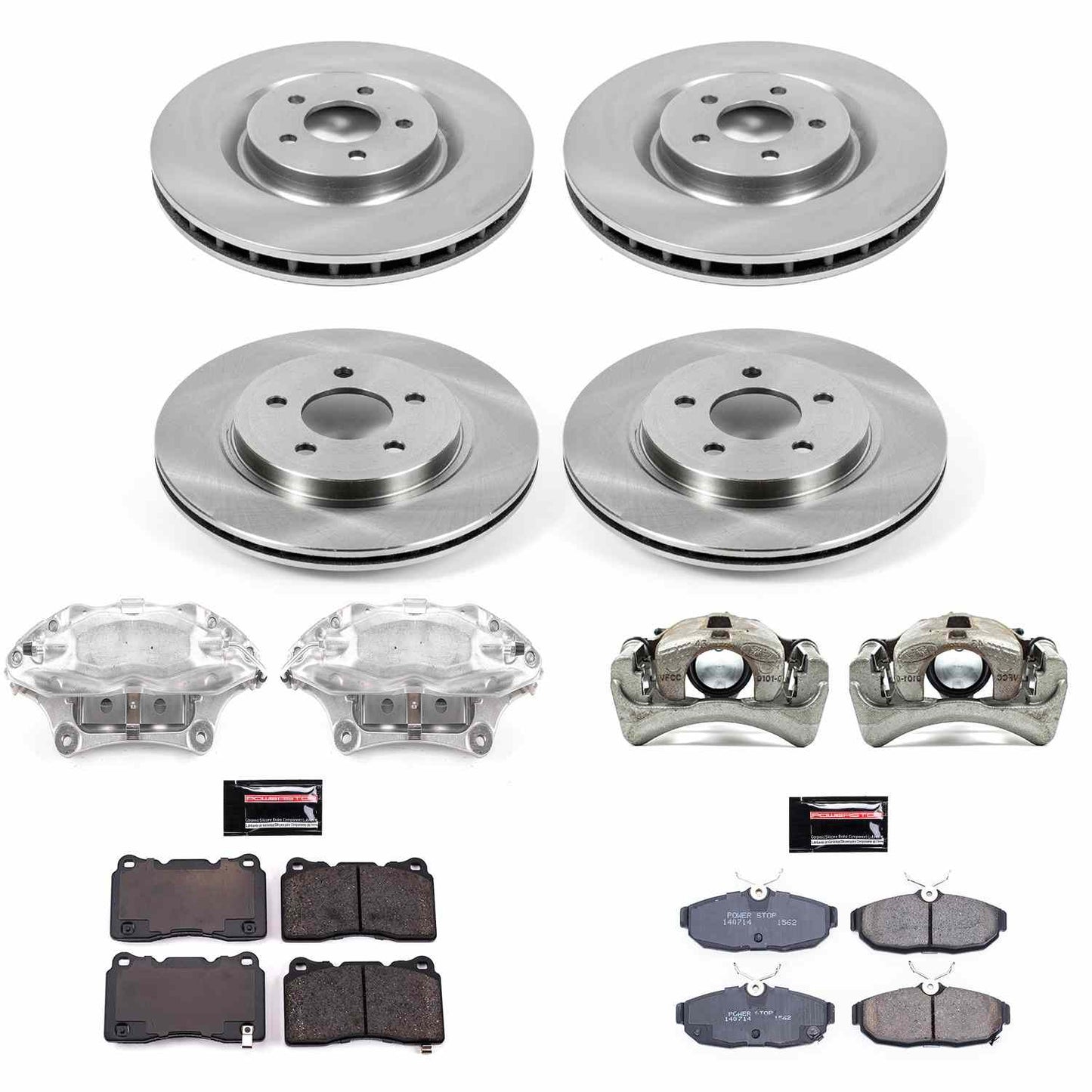PowerStop Power Stop 2012 Ford Mustang Autospecialty Kit w/ Calipers - Front and Rear KCOE5942