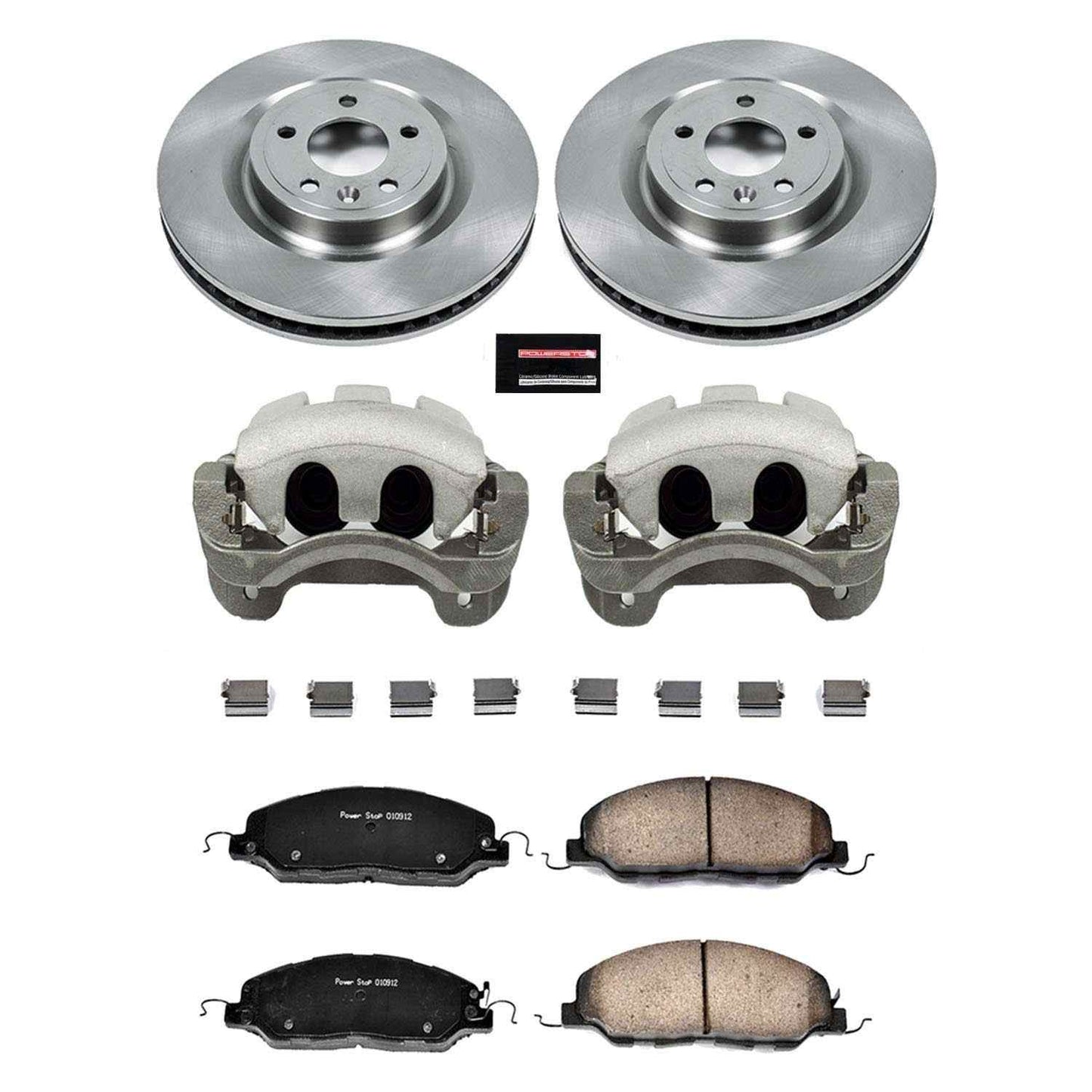 PowerStop Power Stop 11-14 Ford Mustang Front Autospecialty Brake Kit w/Calipers KCOE5944