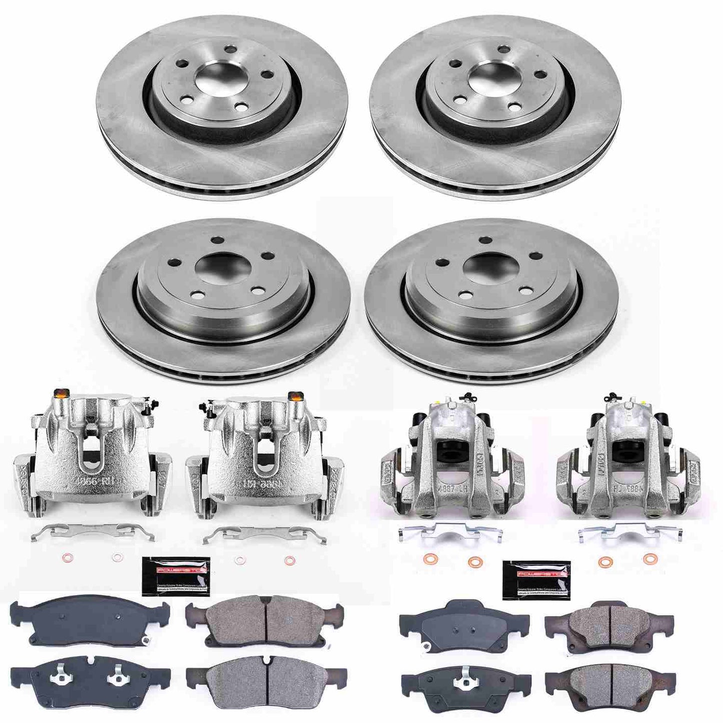 PowerStop Power Stop 11-19 Dodge Durango Autospecialty Kit w/ Calipers - Front and Rear KCOE5955