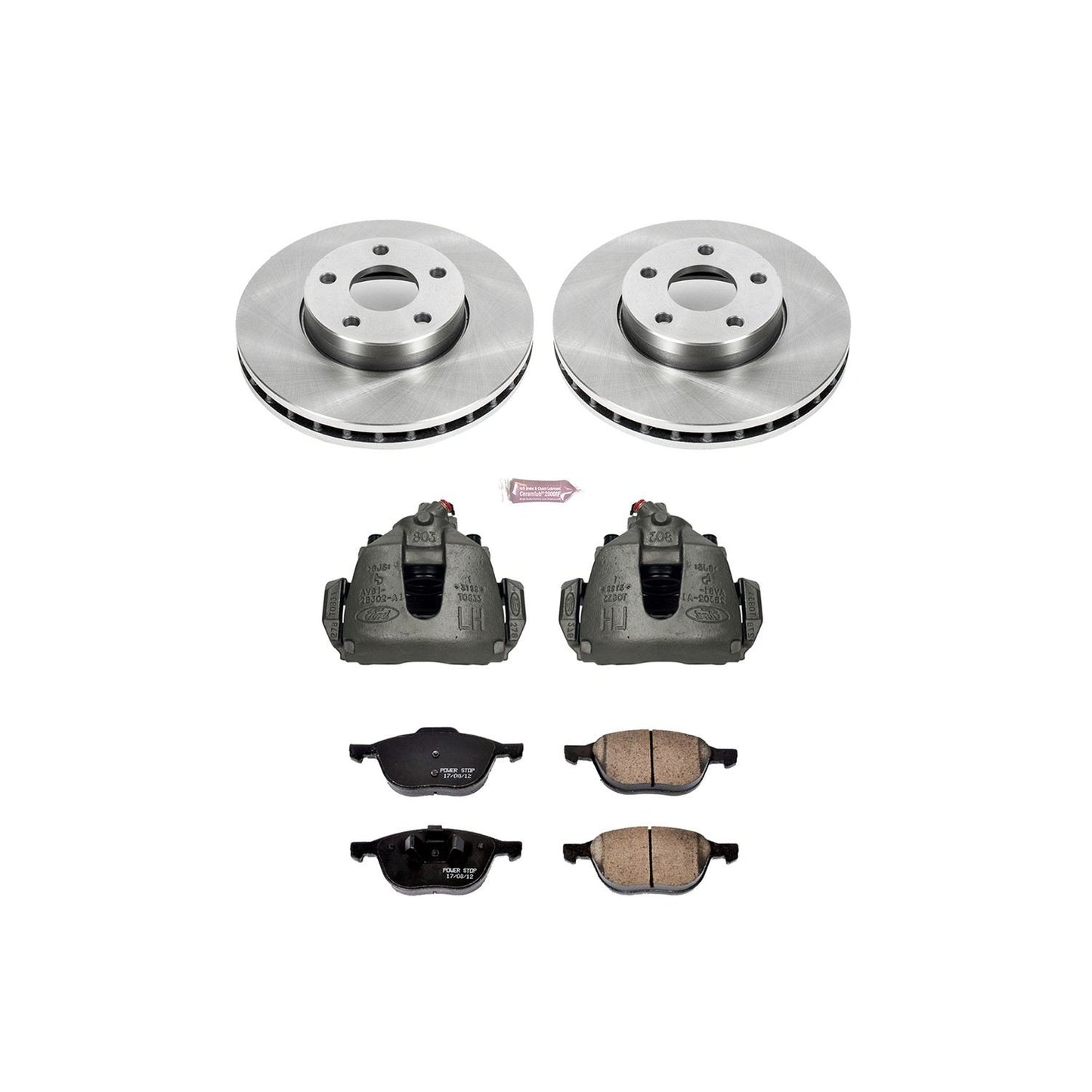 PowerStop Power Stop 13-18 Ford C-Max Front Autospecialty Brake Kit w/Calipers KCOE5976A