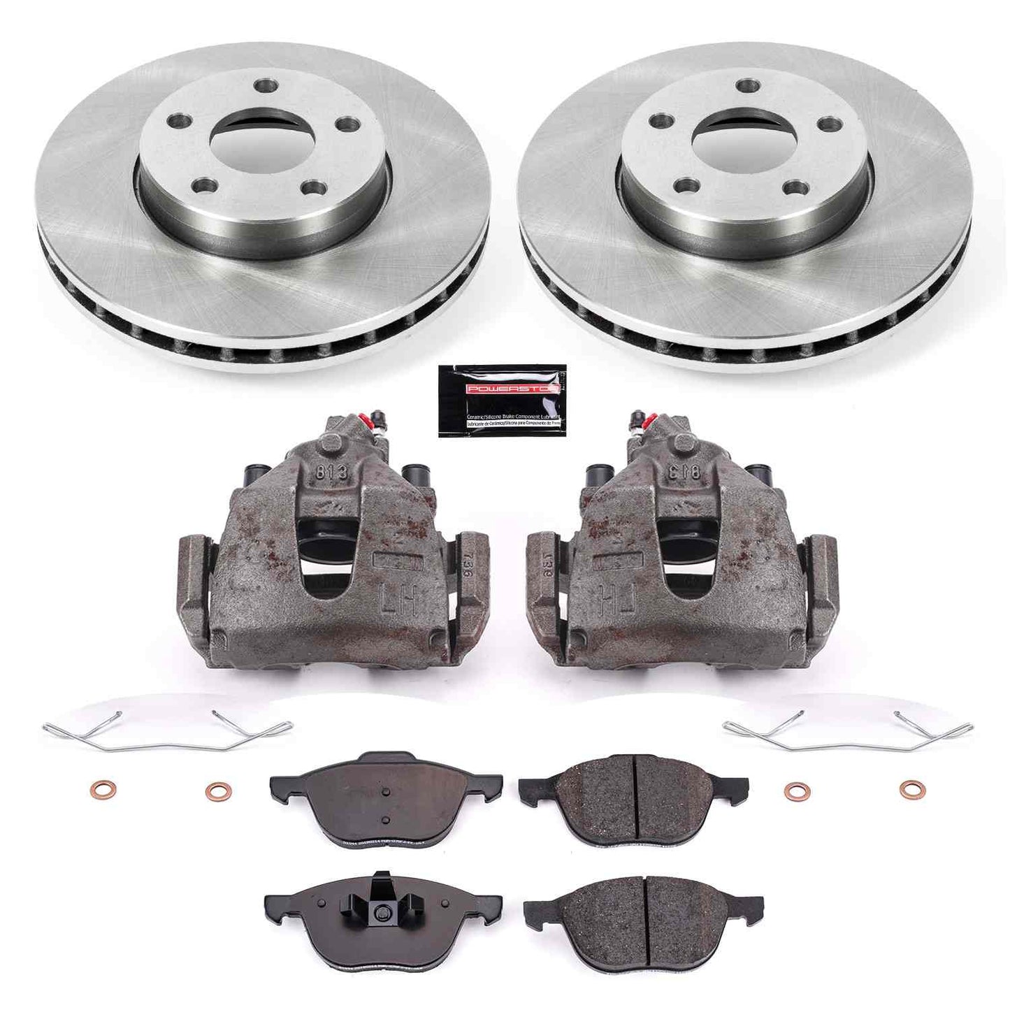 PowerStop Power Stop 12-13 Volvo C30 Front Autospecialty Brake Kit w/Calipers KCOE5976B